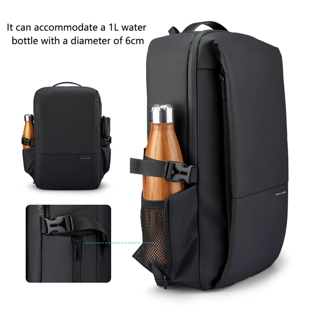 MARK RYDEN MR2422 Men's Travel Backpack Oxford Cloth Laptop Backpack Casual Daypack - Black - 3