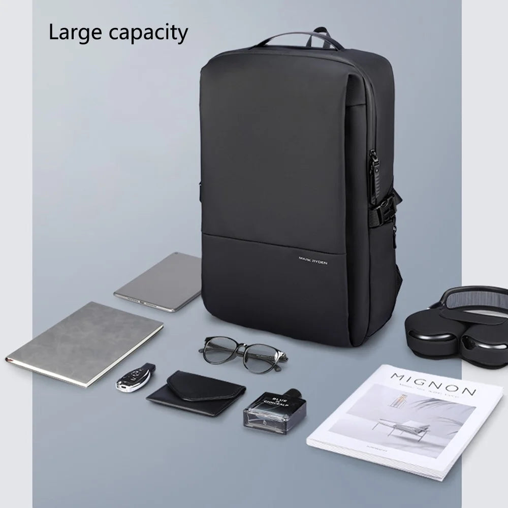 MARK RYDEN MR2422 Men's Travel Backpack Oxford Cloth Laptop Backpack Casual Daypack - Black - 7