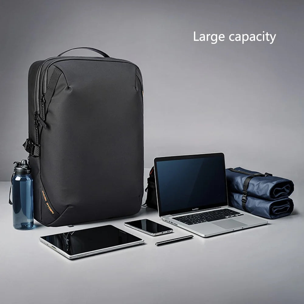 MARK RYDEN MR2493 Stylish Men Travel Backpack Waterproof Oxford Cloth Laptop Daypack - Black - 2