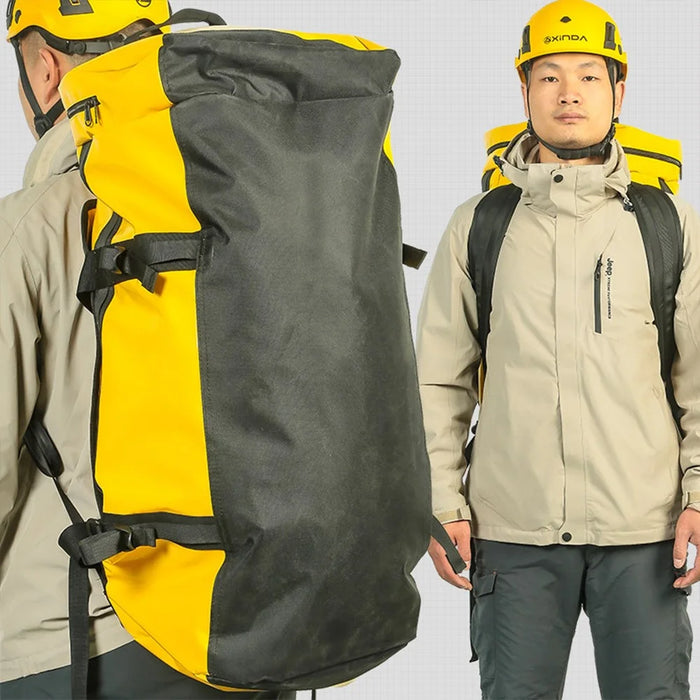 XINDA XD-BAG35 80L Outdoor Climbing Hiking Backpack Travel Luggage Bag Rucksack - Yellow - 6