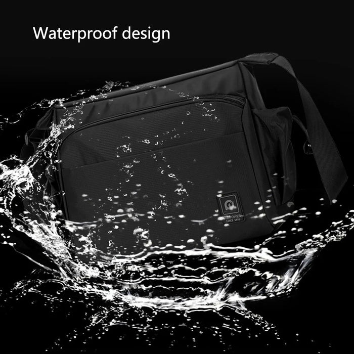 WEPOWER 3026 Men Commuting Casual Nylon Large Capacity Single Shoulder Crossbody Bag - Black - 5