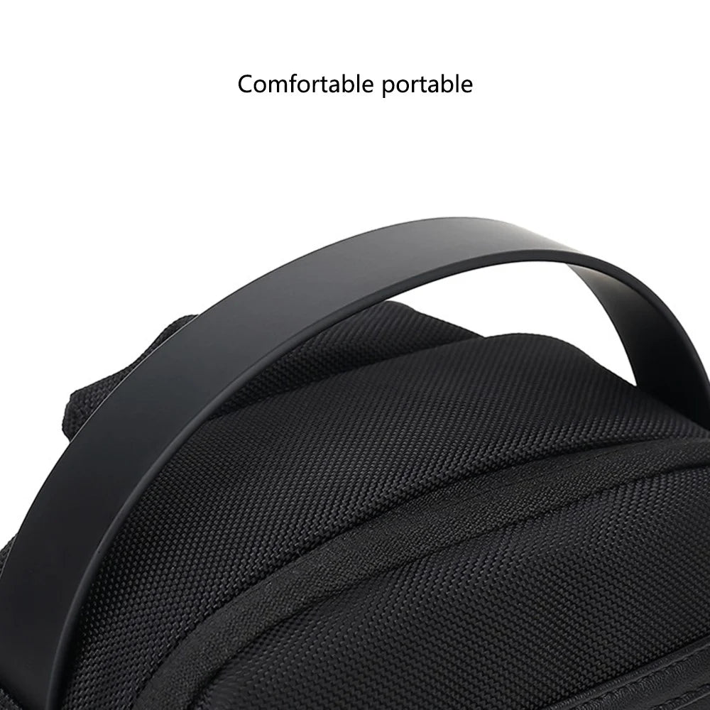 COOLBELL CB-7201 Crossbody Bag Men Stylish Chest Pack with External Charging Port - Black - 6