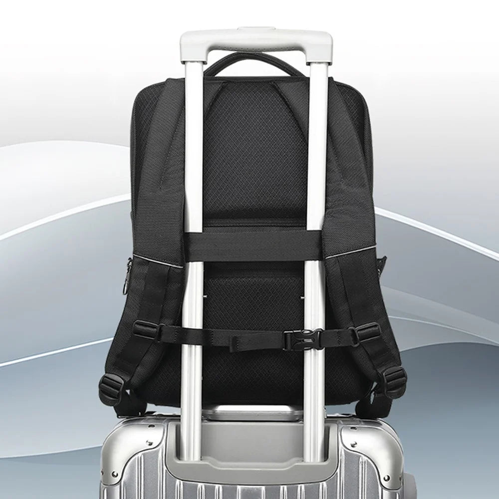 COOLBELL CB-8277 180 Degree Opening Men Business Backpack for 15.6-inch Laptop with USB Charging Port - Black - 7