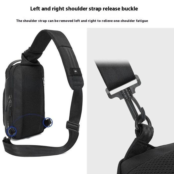 COOLBELL CB-7202 Waterproof Crossbody Bag Men Stylish Chest Pack for iPad 7.9-inch - Black - 5