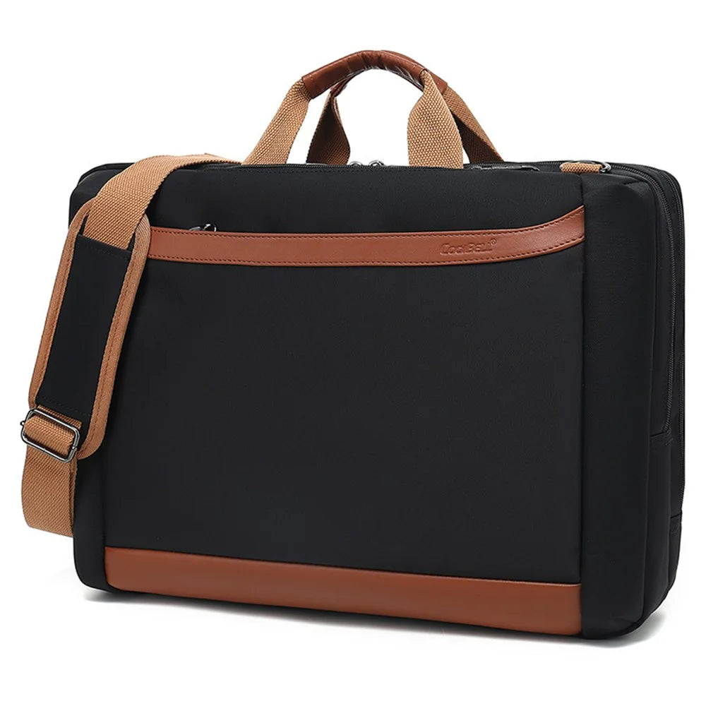 COOLBELL CB-5610 17 inch Laptop Backpack Handbag Carry-On Luggage Students Bookbag Travel Bag - Black - 2