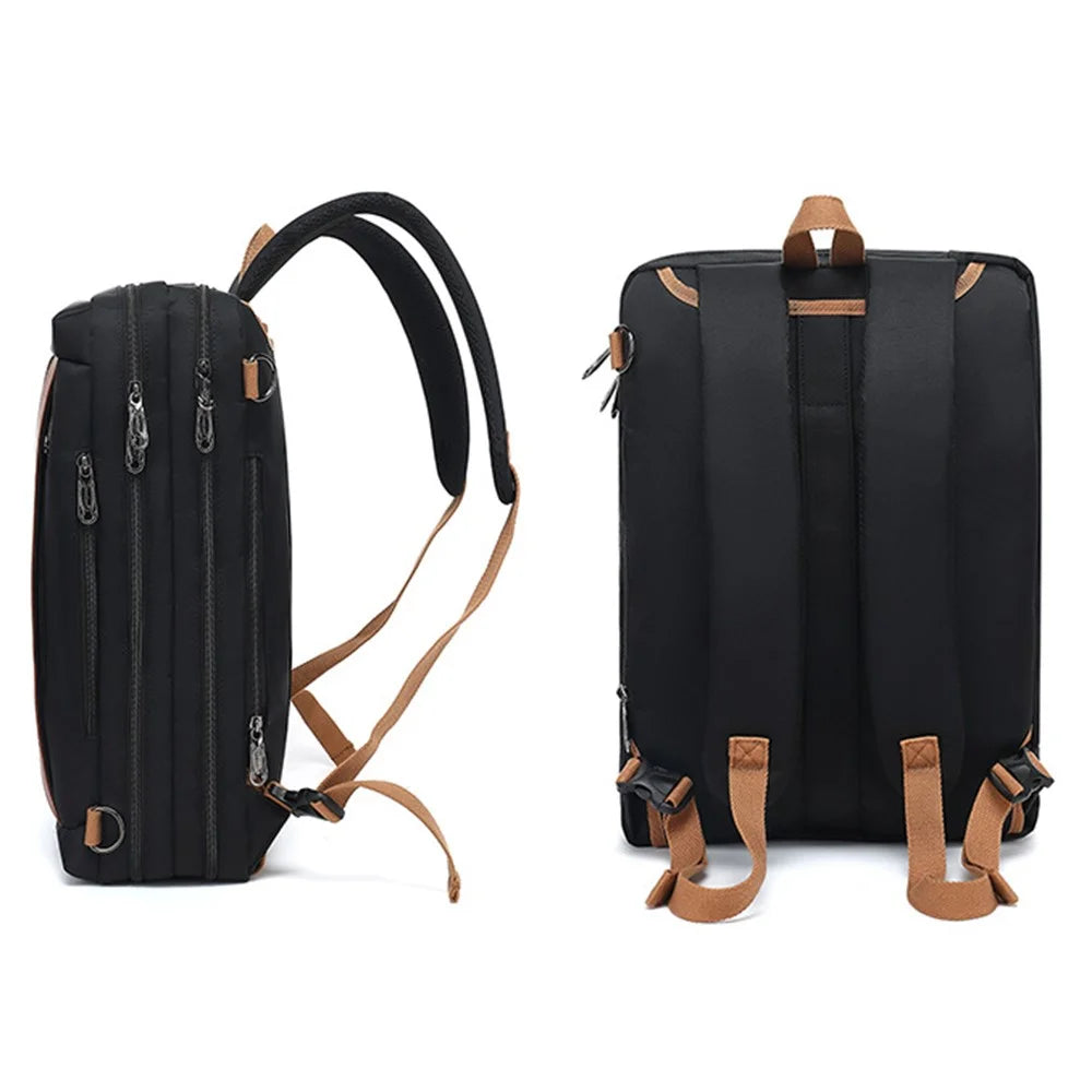 COOLBELL CB-5610 17 inch Laptop Backpack Handbag Carry-On Luggage Students Bookbag Travel Bag - Black - 3