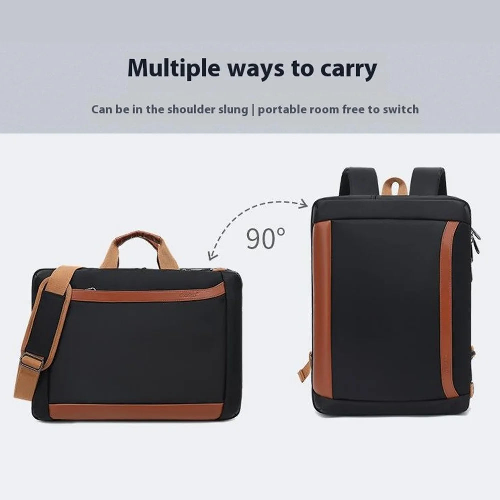 COOLBELL CB-5610 17 inch Laptop Backpack Handbag Carry-On Luggage Students Bookbag Travel Bag - Black - 4