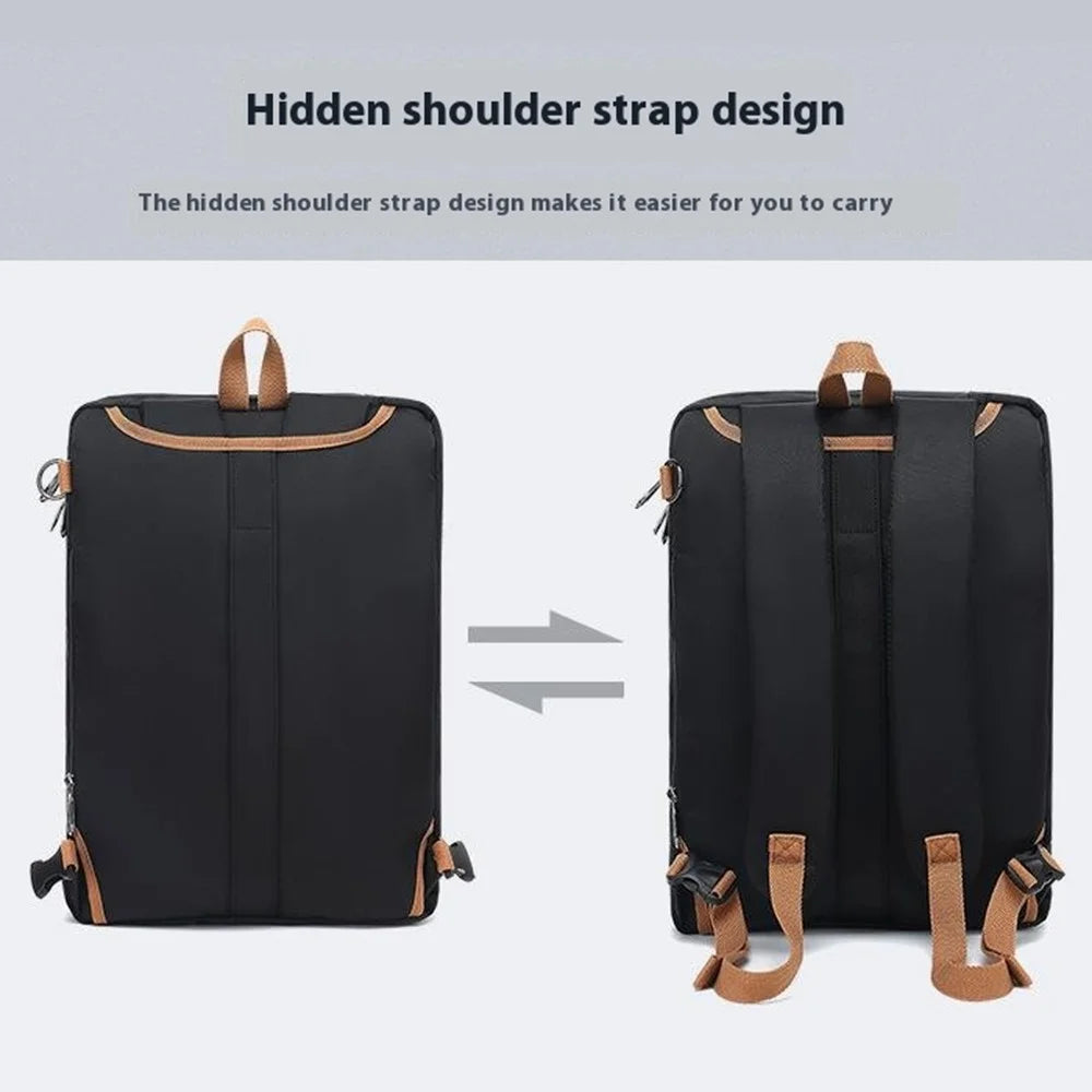 COOLBELL CB-5610 17 inch Laptop Backpack Handbag Carry-On Luggage Students Bookbag Travel Bag - Black - 5
