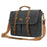 COOLBELL CB-5115 Vintage Waxy Canvas Messenger Bag Waterproof Business Briefcase with Magnetic Flap - Black - 1
