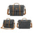 COOLBELL CB-5115 Vintage Waxy Canvas Messenger Bag Waterproof Business Briefcase with Magnetic Flap - Black - 2