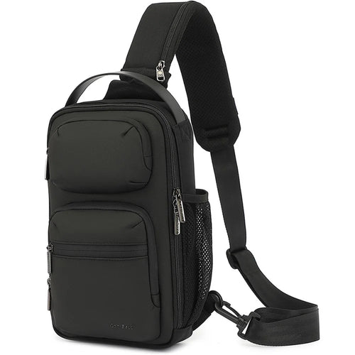 COOLBELL CB-7209 Men's Chest Bag Business Crossbody Bag Travel Shoulder Bag Daypack - Black - 1
