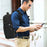COOLBELL CB-8281 Business Men Shoulder Bag Travel Laptop Backpack with USB Charging Port - Black - 2
