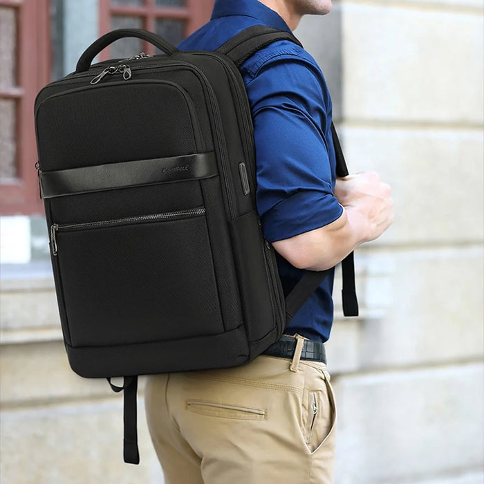COOLBELL CB-8281 Business Men Shoulder Bag Travel Laptop Backpack with USB Charging Port - Black - 3