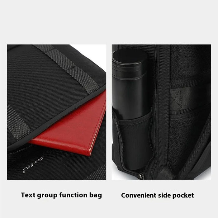 COOLBELL CB-8281 Business Men Shoulder Bag Travel Laptop Backpack with USB Charging Port - Black - 5