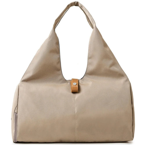 BED-647 Wet and Dry Separation Fitness Yoga Bag Oxford Cloth Travel Tote Bag - Khaki - 1