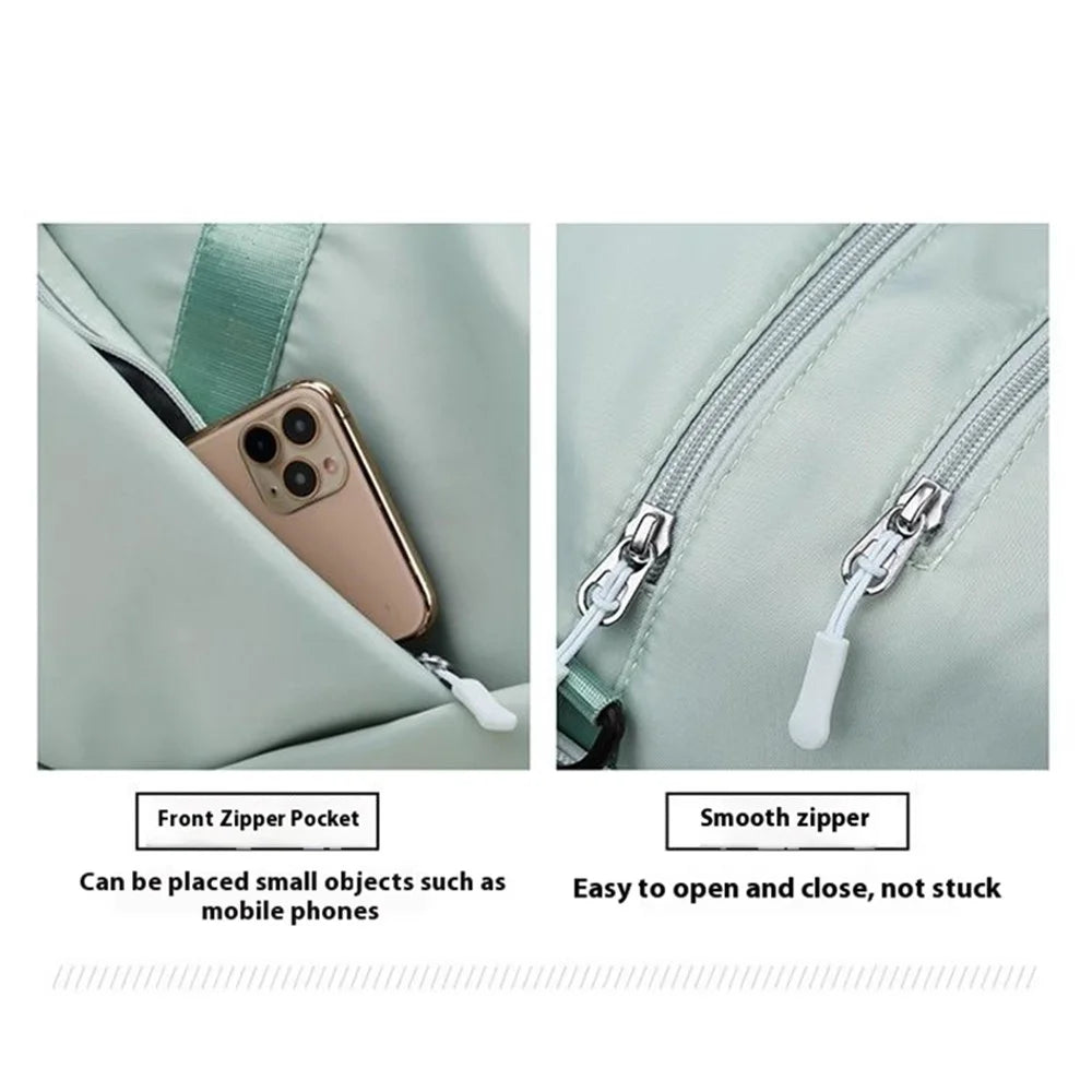 BED-318 Oxford Cloth Sports Handbag Wet and Dry Separation Pocket Gym Bag Duffle Bag, Size: L - Green - 3