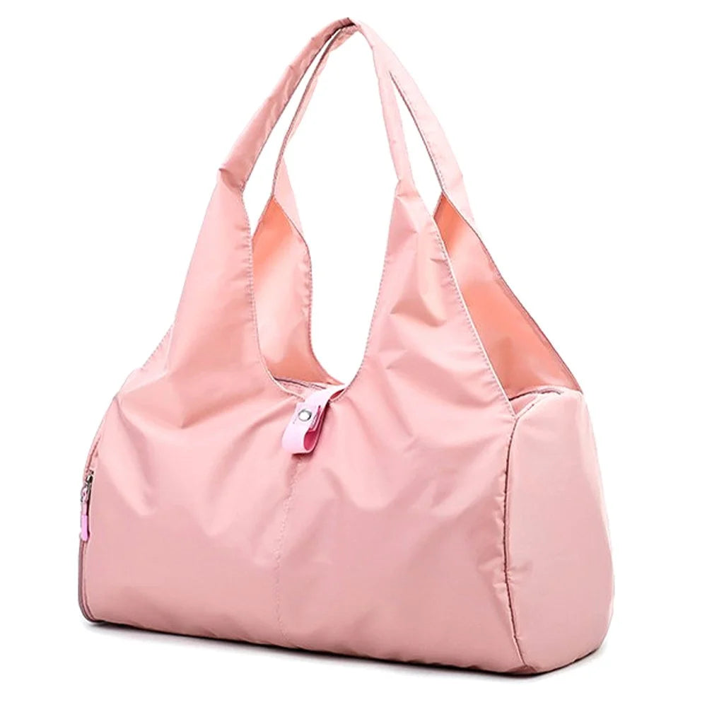 BED-9B07 Fitness Yoga Swimming Bag Oxford Cloth Casual Travel Tote Bag - Pink - 1