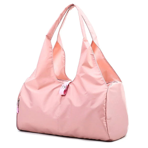 BED-9B07 Fitness Yoga Swimming Bag Oxford Cloth Casual Travel Tote Bag - Pink - 1