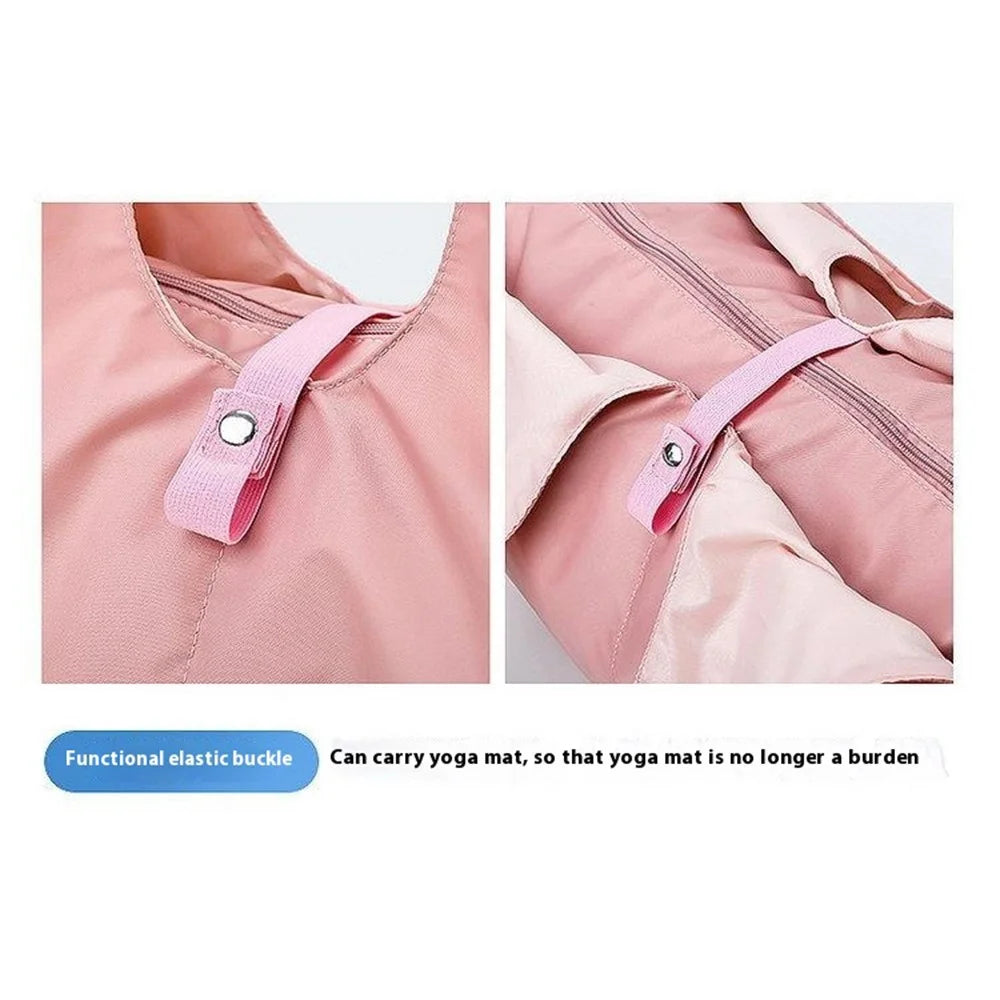 BED-9B07 Fitness Yoga Swimming Bag Oxford Cloth Casual Travel Tote Bag - Pink - 4