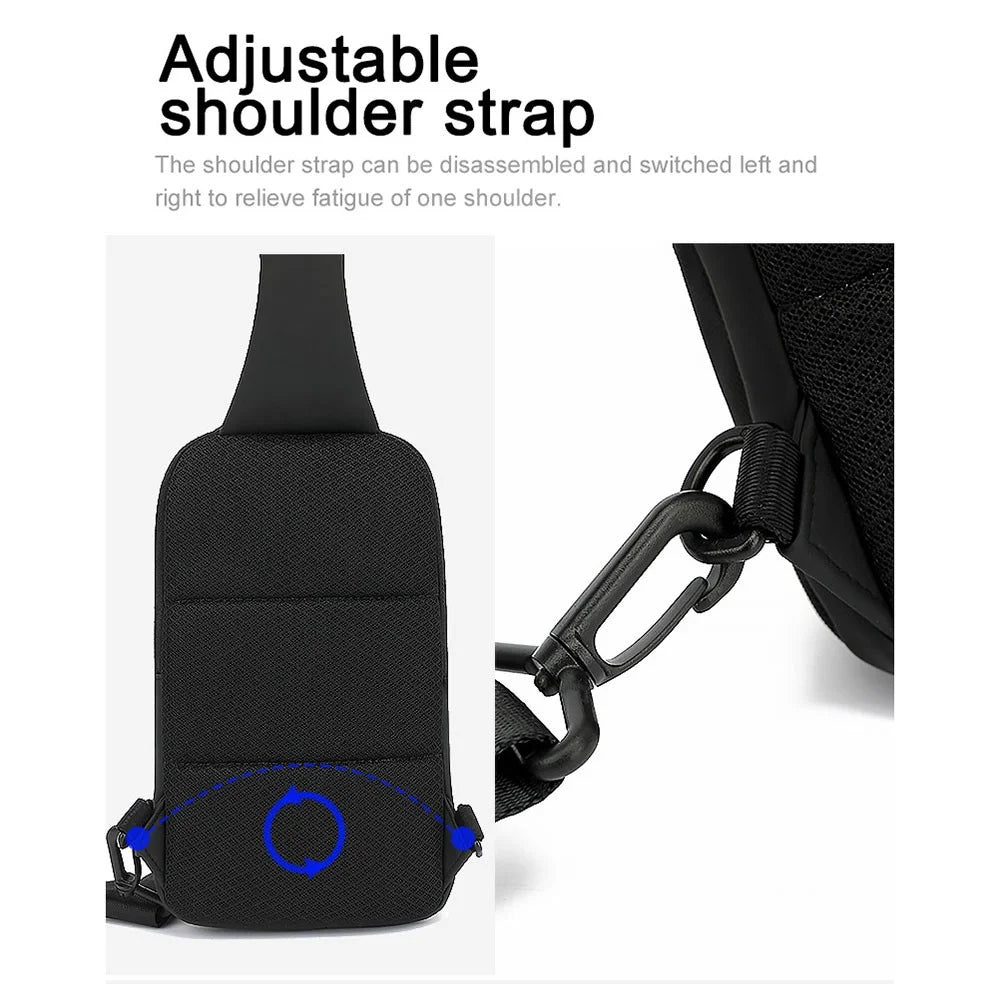 BOREIDEN BD1432 Men's Chest Bag Oxford Cloth Crossbody Bag Waterproof Daypack Travel Bag - 7