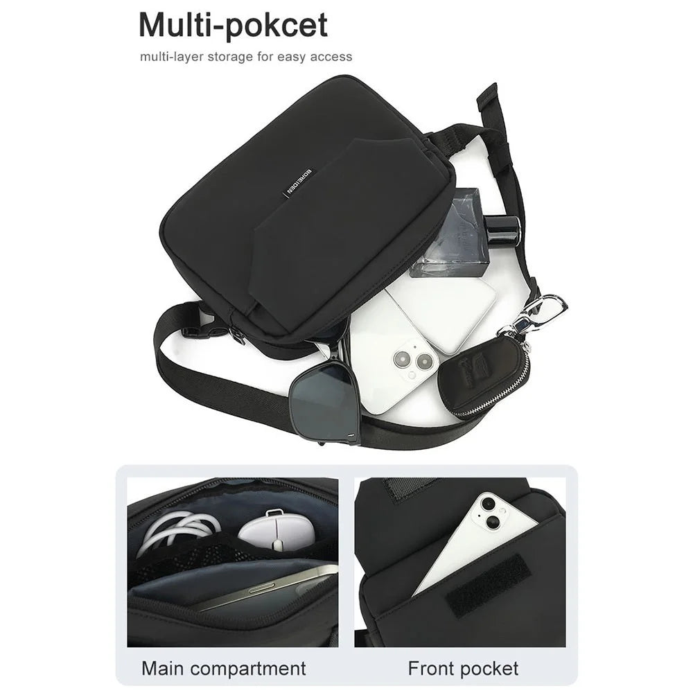 BOREIDEN BD1428 Men's Crossbody Bag Waist Pack Oxford Cloth Daypack Messenger Bag - 4