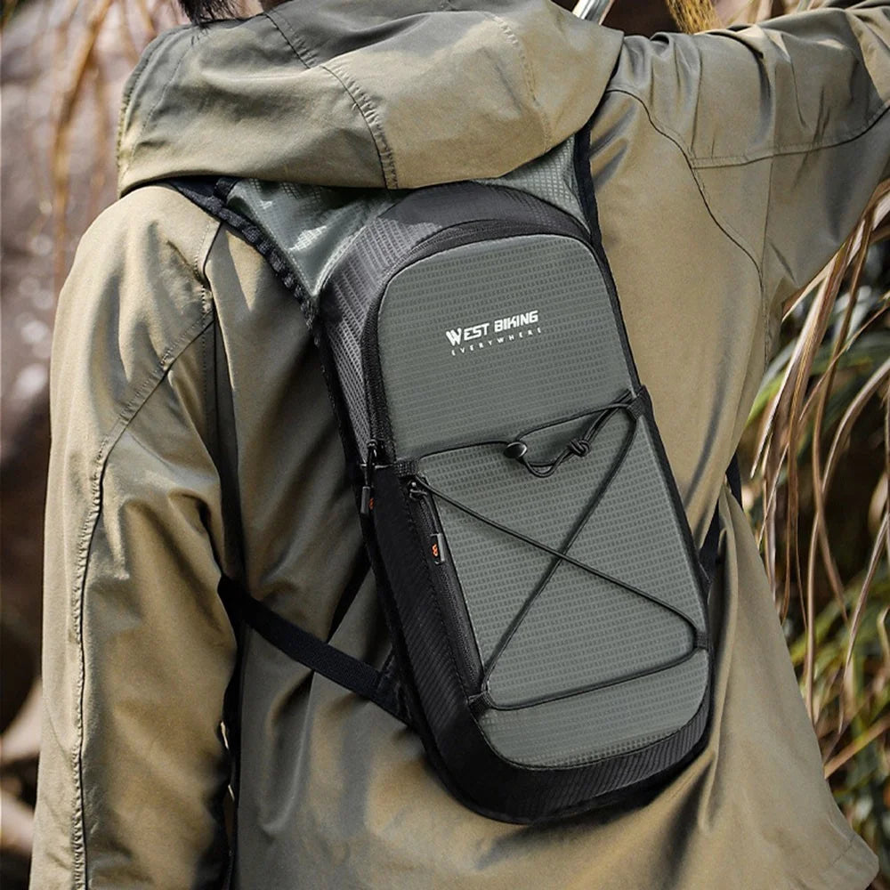 WEST BIKING YP0707378 Hiking Hydration Backpack Water Bag Carrier for Cycling, Mountaineering - Grey - 2