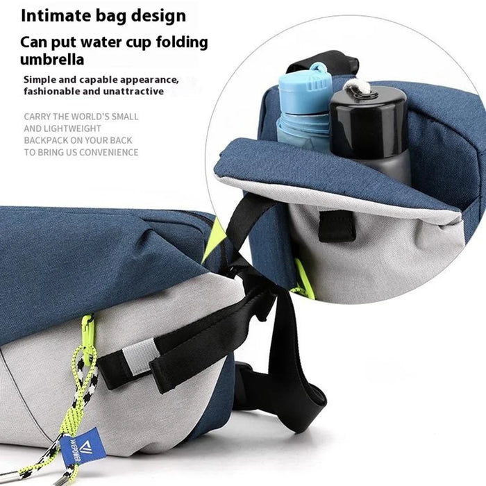WEPOWER 1811 Stylish Men Large Capacity Messenger Bag Single Shoulder Crossbody Bag, Standard Version - Blue+Grey - 3