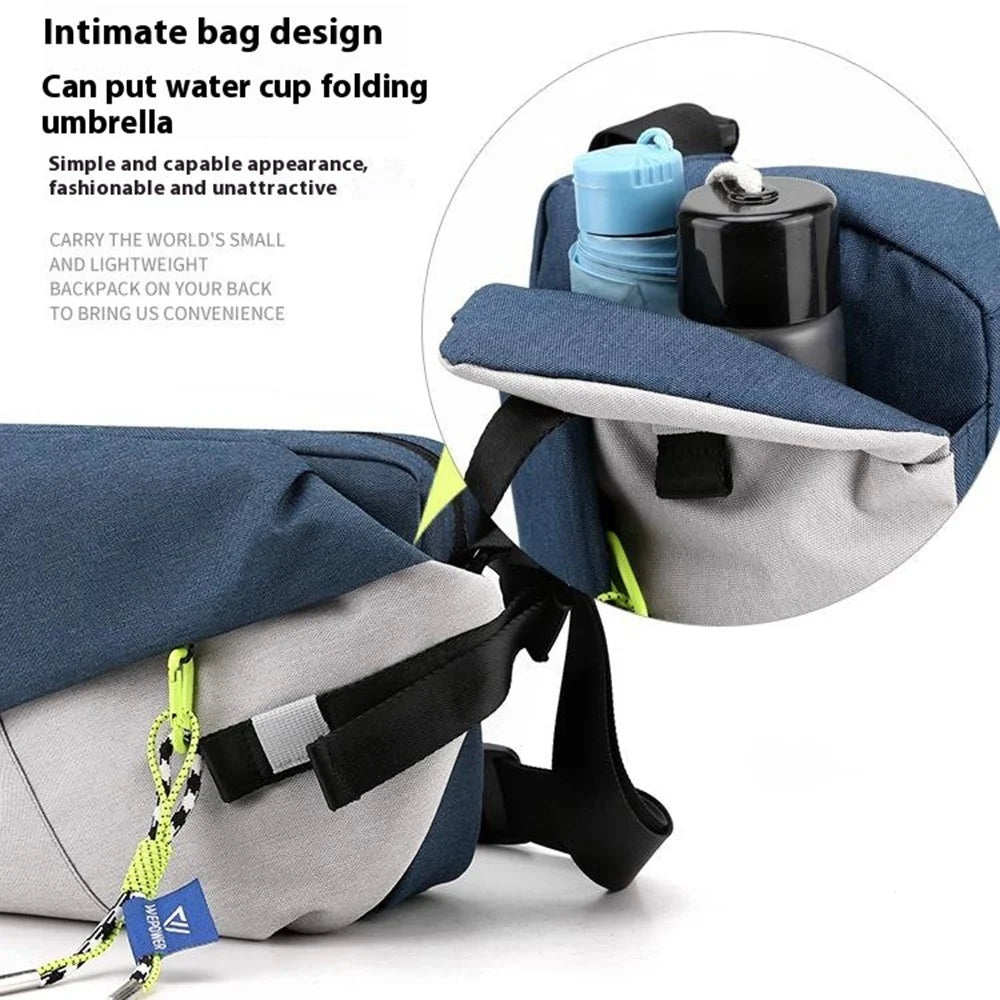 WEPOWER 1812 Stylish Men Large Capacity Messenger Bag Single Shoulder Crossbody Bag, Upgraded Version - Blue+Grey - 5