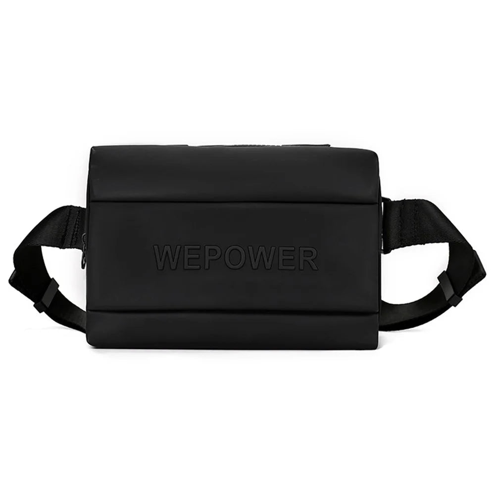 WEPOWER 1100-61 Nylon Men Chest Bag Stylish Casual Single Shoulder Crossbody Bag - Black - 1