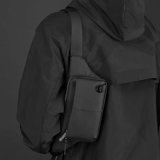 WEPOWER 1311 Men Chest Bag Waist Pack Casual Nylon Single Shoulder Crossbody Bag - Black - 2