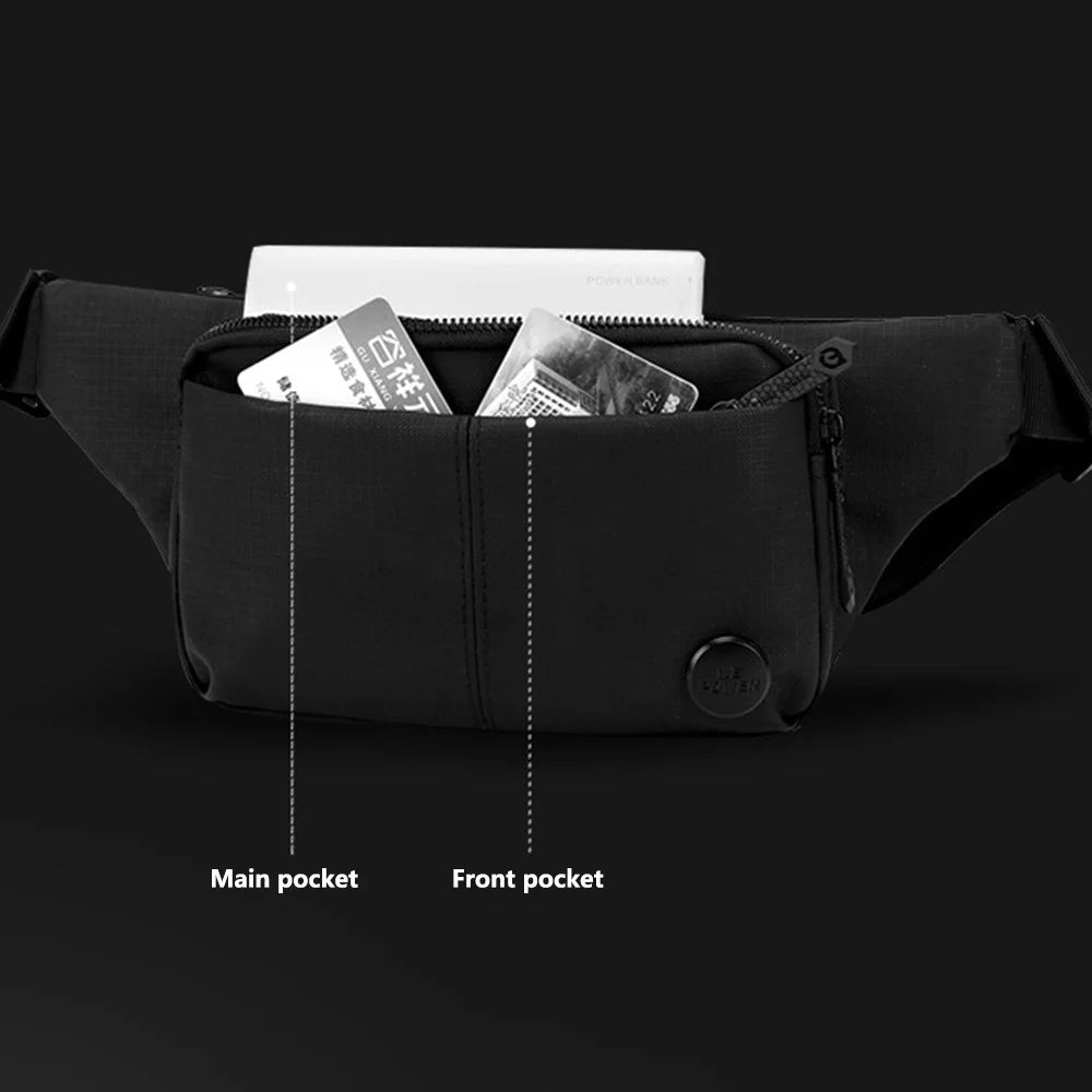 WEPOWER 1311 Men Chest Bag Waist Pack Casual Nylon Single Shoulder Crossbody Bag - Black - 4