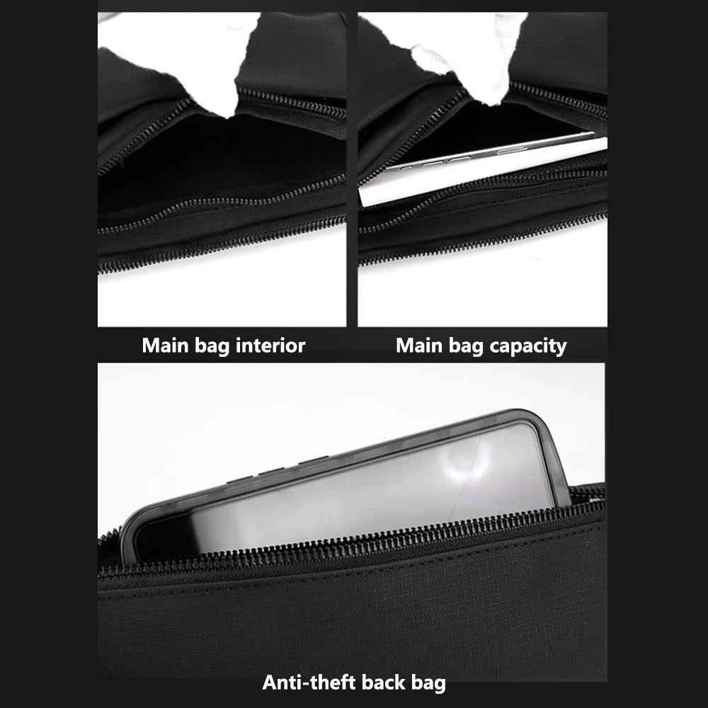 WEPOWER 1311 Men Chest Bag Waist Pack Casual Nylon Single Shoulder Crossbody Bag - Black - 5