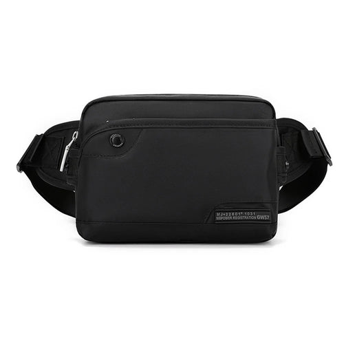 WEPOWER 999-16 Stylish Casual Men Chest Bag Waist Pack Waterproof Nylon Single Shoulder Bag - Black - 1