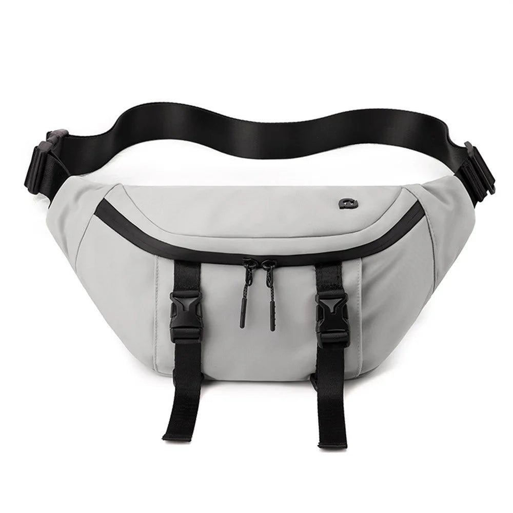 WEPOWER 860 Casual Men Women Chest Bag Waist Pack Nylon Crossbody Bag - Grey - 1