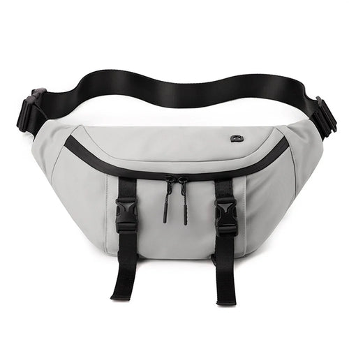 WEPOWER 860 Casual Men Women Chest Bag Waist Pack Nylon Crossbody Bag - Grey - 1