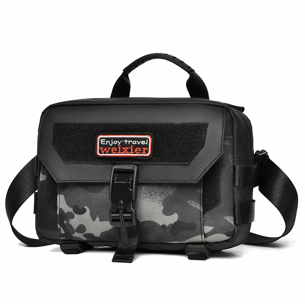 WEIXIER D404 Men Waterproof Crossbody Bag with Magnetic Buckle Tripod Carrying Travel Single Shoulder Bag - Camouflage - 1