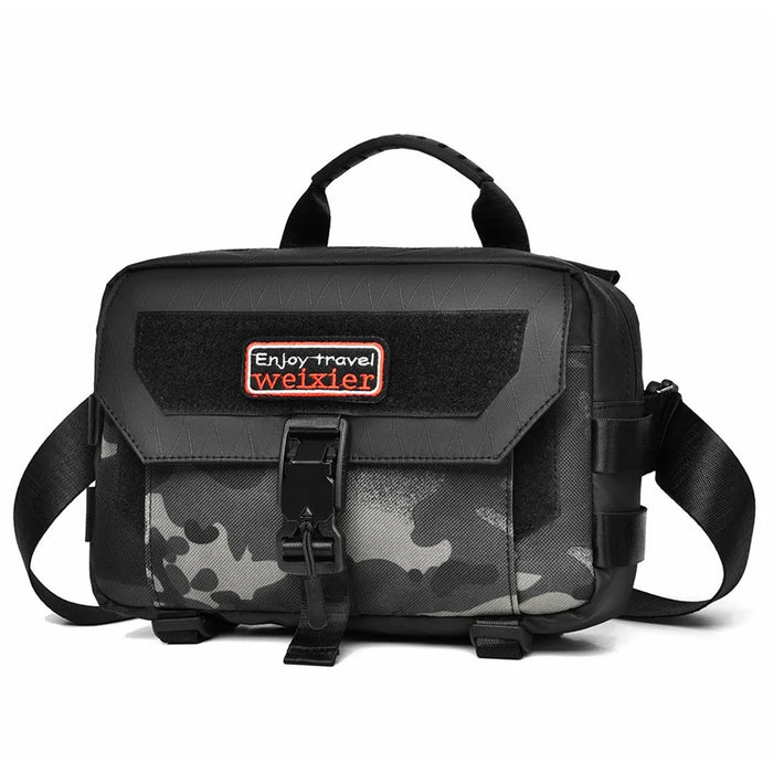 WEIXIER D404 Men Waterproof Crossbody Bag with Magnetic Buckle Tripod Carrying Travel Single Shoulder Bag - Camouflage - 1