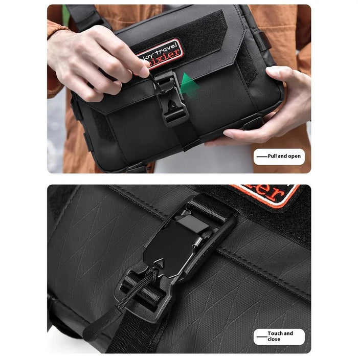 WEIXIER D404 Men Waterproof Crossbody Bag with Magnetic Buckle Tripod Carrying Travel Single Shoulder Bag - Camouflage - 4