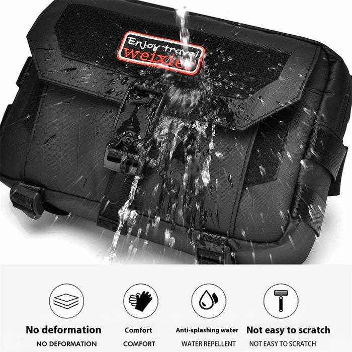 WEIXIER D404 Men Waterproof Crossbody Bag with Magnetic Buckle Tripod Carrying Travel Single Shoulder Bag - Camouflage - 5