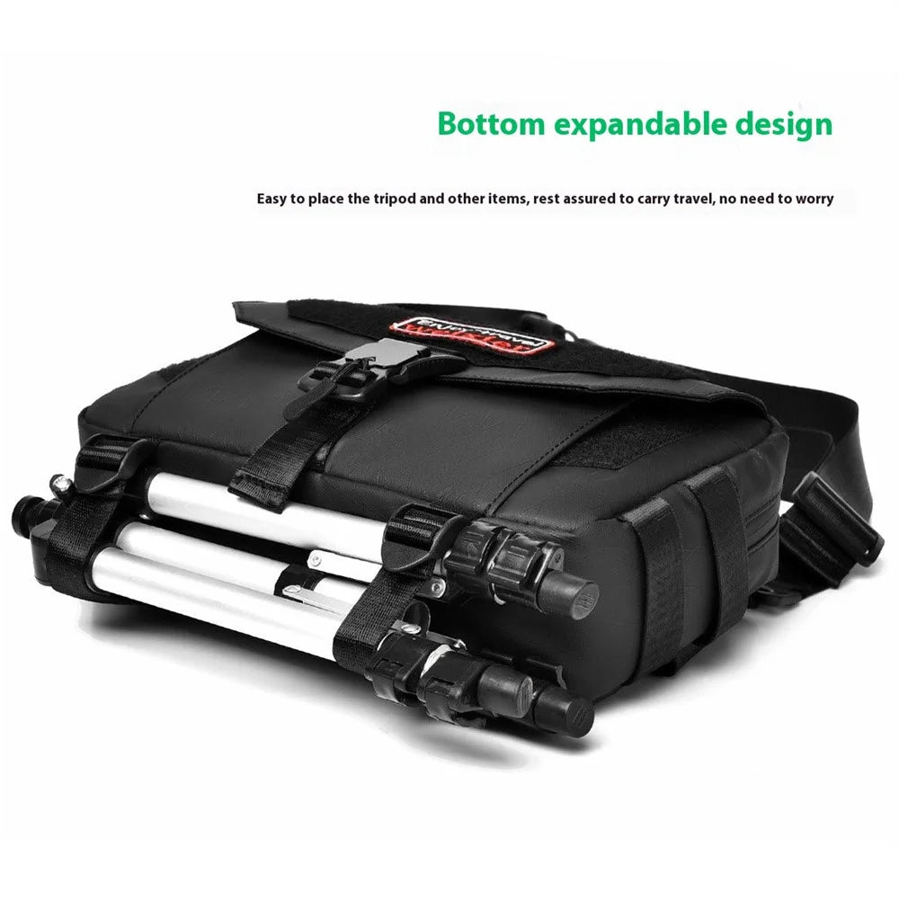 WEIXIER D404 Men Waterproof Crossbody Bag with Magnetic Buckle Tripod Carrying Travel Single Shoulder Bag - Camouflage - 6