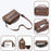 WEIXIER D402 Retro Casual Men Anti-Splash PU Handbag Single Shoulder Crossbody Bag, Standard Version - Brown - 3