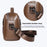WEIXIER D402 Retro Casual Men Anti-Splash PU Handbag Single Shoulder Crossbody Bag, Standard Version - Brown - 4