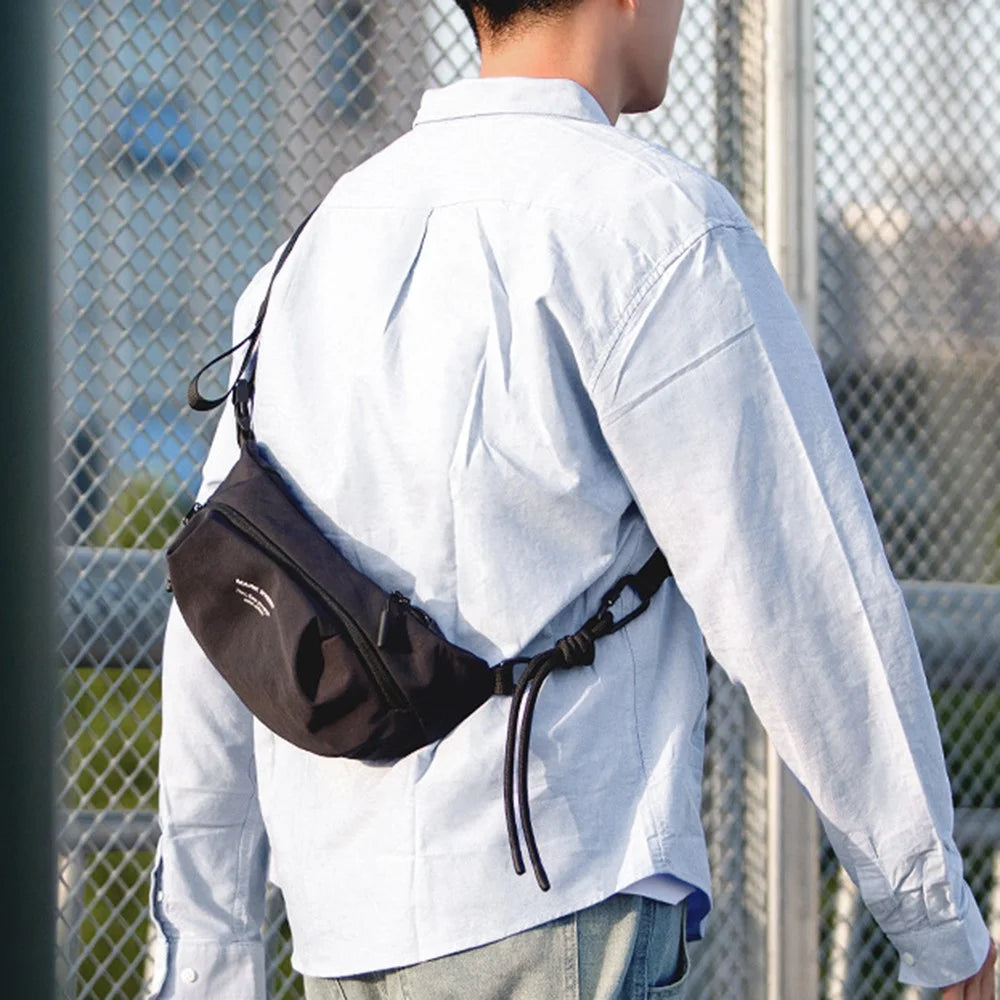 MARK RYDEN MR520 Crossbody Bag Waterproof Oxford Fabric Men Chest Bag for Daily / Travel - Black - 4