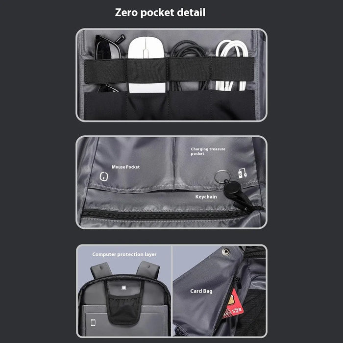 MARK RYDEN MR8918Pro 17.3 inch Laptop Backpack Hardshell Travel Backpack with Anti-Theft Lock - Black - 5