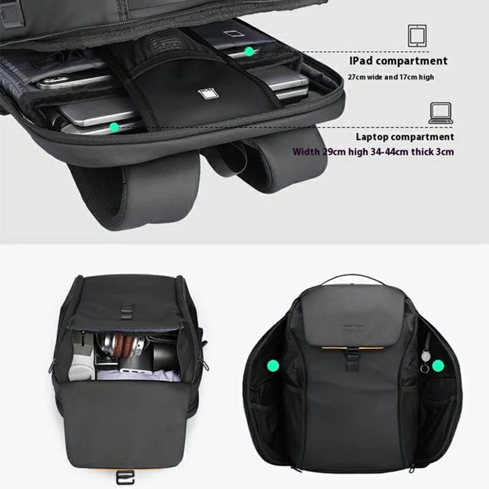 MARK RYDEN Men Laptop Backpack Waterproof Travel Shoulder Bag with External Charging Port - 7