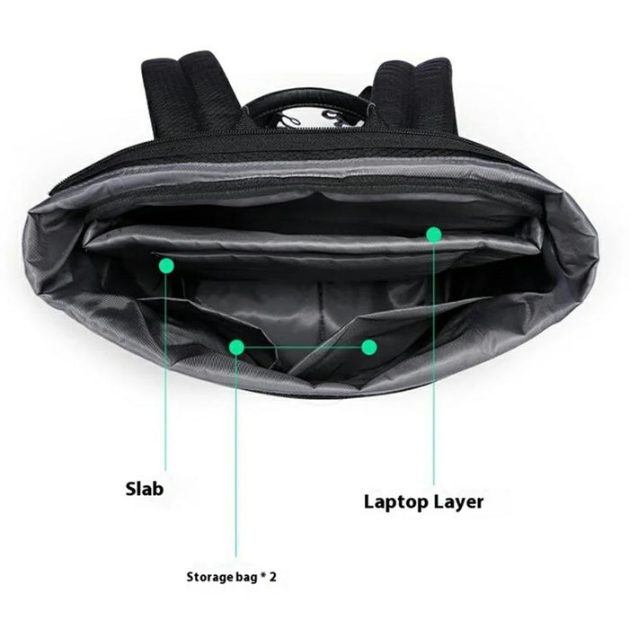 MARK RYDEN MR4666 15.6-inch Laptop Backpack Oxford Fabric Men Shoulder Bag for Traveling - Black - 3