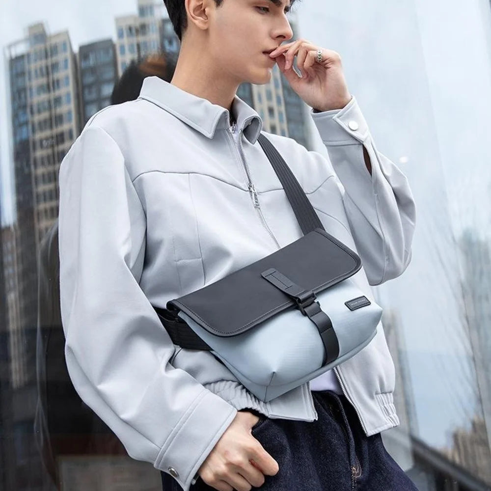 MARK RYDEN MR271 Casual Men Single Shoulder Messenger Bag Oxford Cloth Crossbody Bag - Black - 2