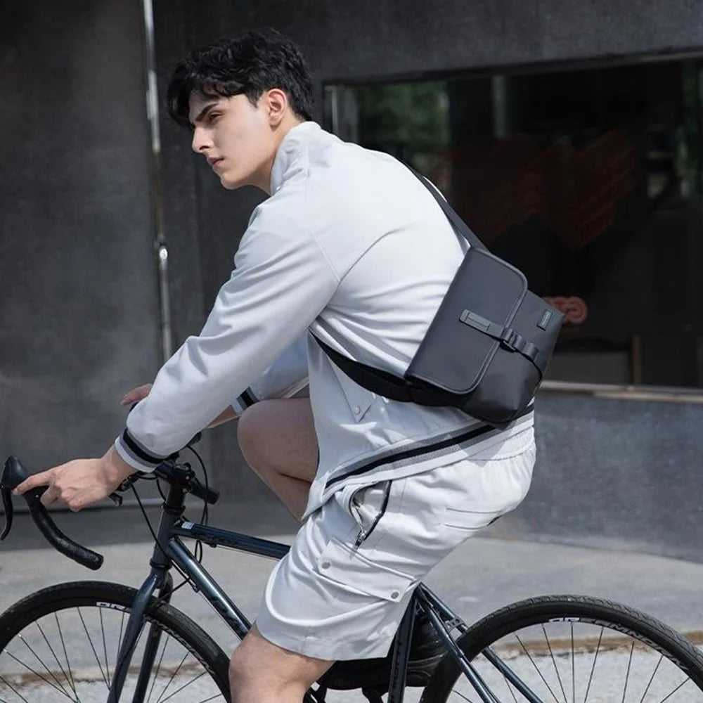 MARK RYDEN MR271 Casual Men Single Shoulder Messenger Bag Oxford Cloth Crossbody Bag - Black - 3