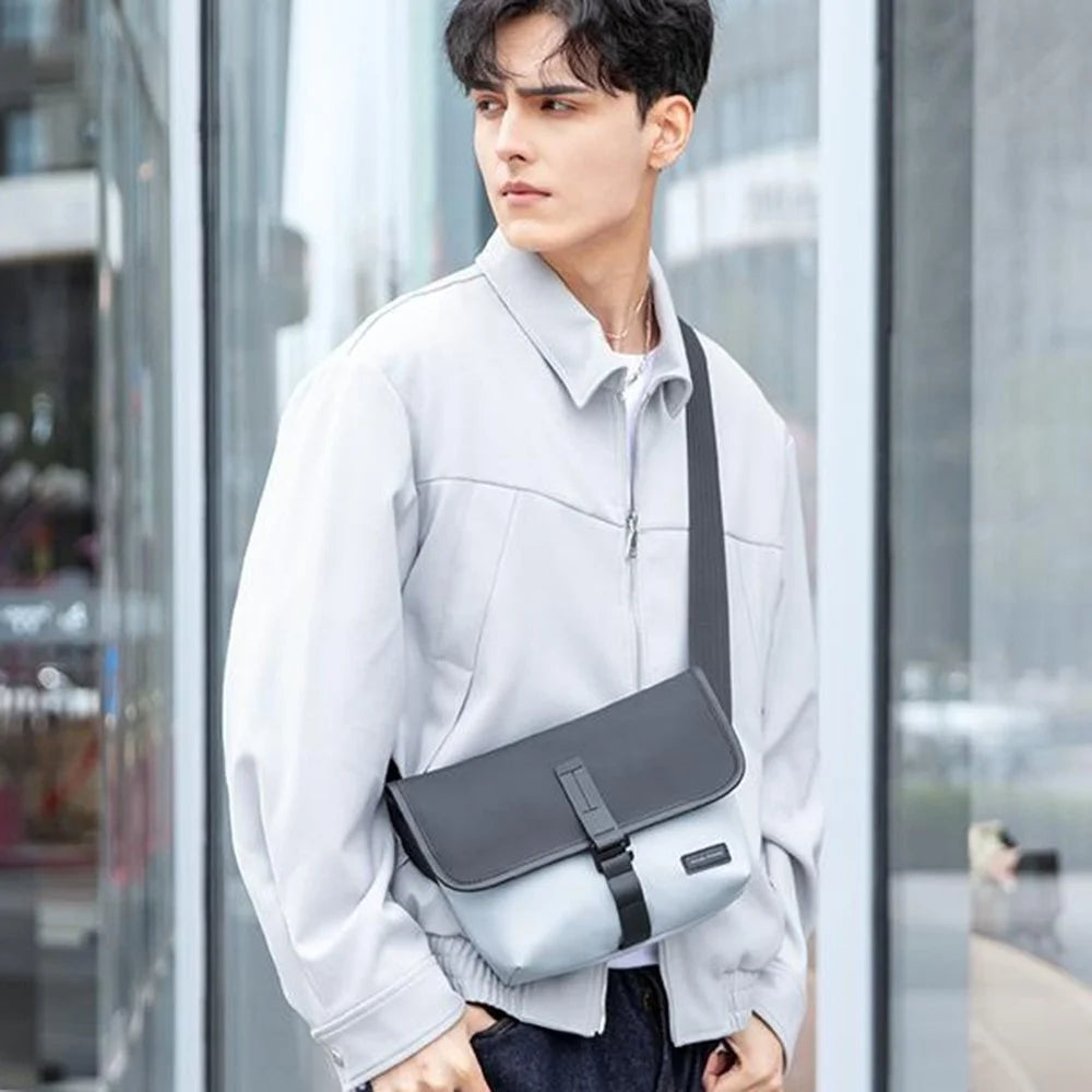 MARK RYDEN MR271 Casual Men Single Shoulder Messenger Bag Oxford Cloth Crossbody Bag - Black - 5