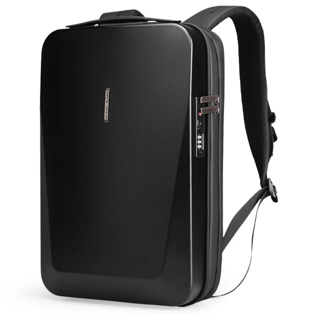 MARK RYDEN MR-7612 Hard Shell Men Backpack ABS+Oxford Cloth Laptop Storage Daypack - Black - 1